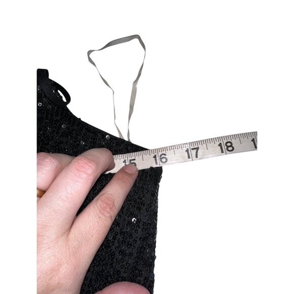 NWT Fashion Nova Can’t Hide The Shine Sequin Jumpsuit Black Women’s M Party - Picture 8 of 10